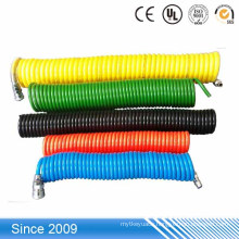 Pu spiral air flexible hose pneumatic coiled polyurethane tubing